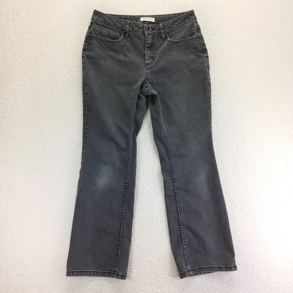 Coldwater Creek Natural Fit Charcoal Grey Straight Leg Jeans Women P10 011025097